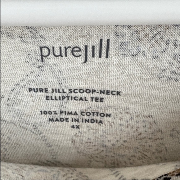 EUC J. Jill Pima Cotton Floral Paisley
Short Sleeve Top Size 4X - Picture 5 of 8